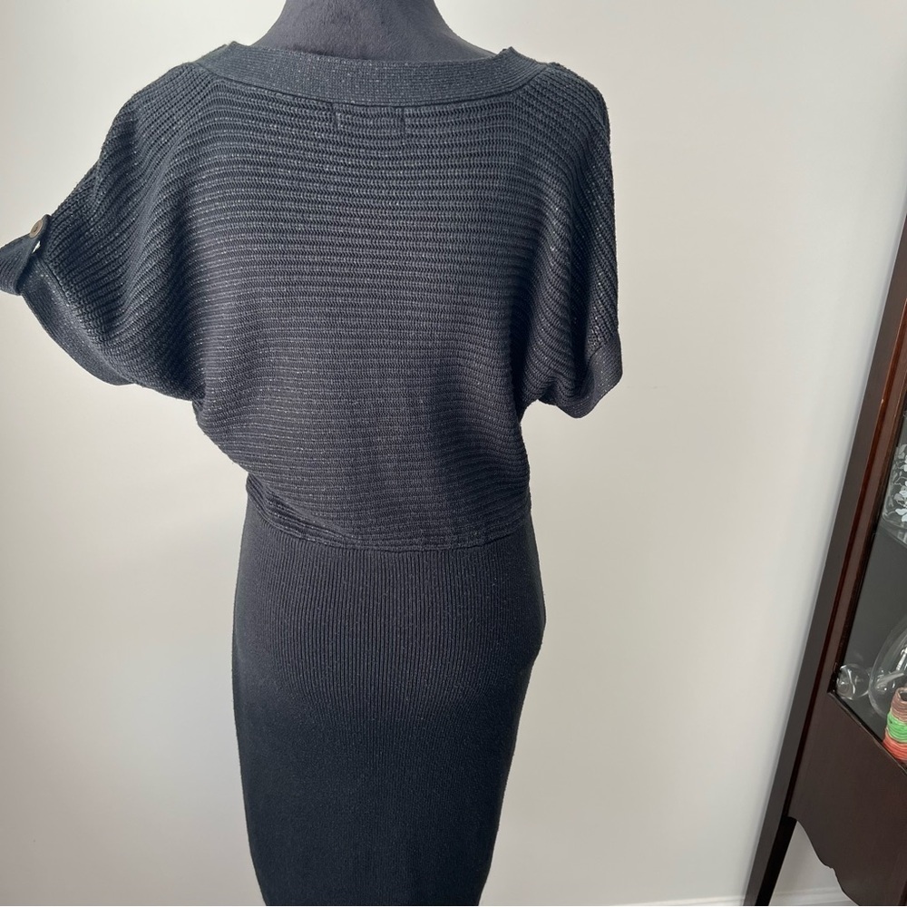 The Limited Black Textured Women's Sweater Dress - S - Picture 5 of 6